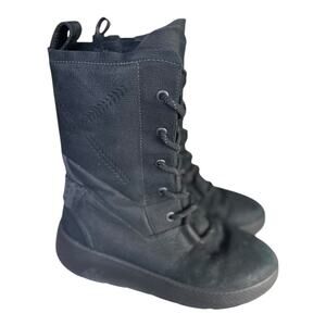 Ecco Women’s Ukiuk 2.0 GoreTex Black Leather Tall Lace Up Winter Boots Size-7